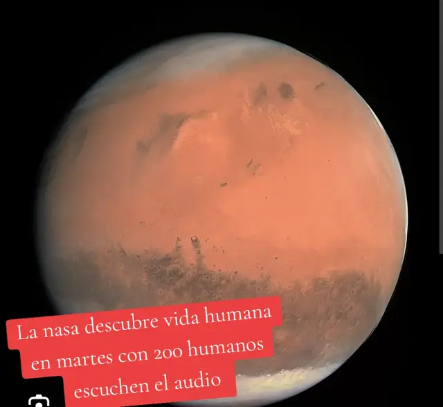 la nasa descubre vida humana en martes, con mas de 200 humanos escuchen el audio que tiene la nasa #nasa #marte #planeta #planetarojo #humanos #fvpシ #descubrimiento #audi #audios 