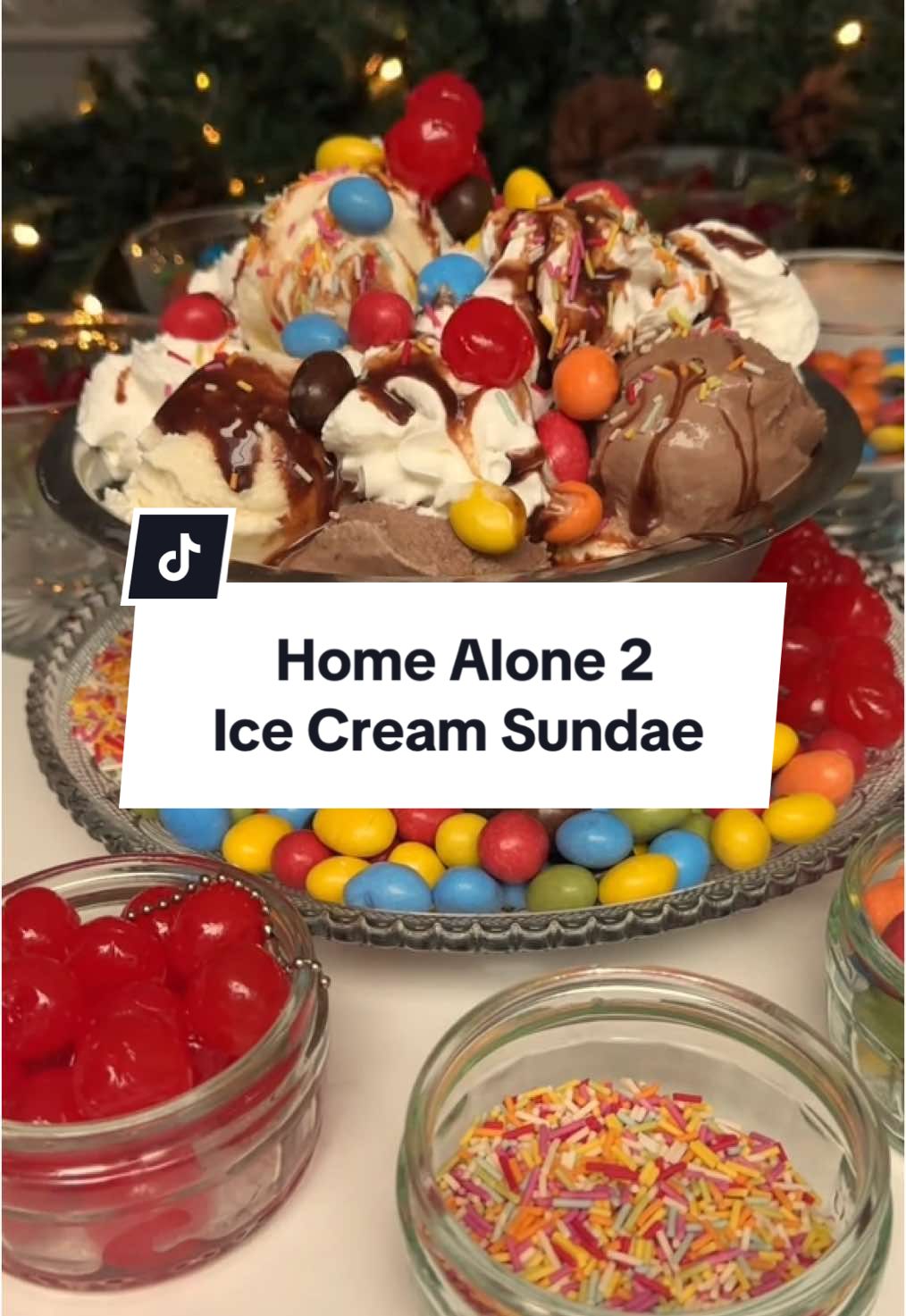 Merry Christmas ya filthy animals. @ someone who would devour this Home Alone 2 inspired sundae with you 🍨 #ninjacreami #homealone #sundae #plazahotel #icecream 