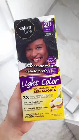 Retocando meu cabelo preto com salon line 2.0 sem amônia (Nova fórmula)🖤✨️ #pintandocabelo #cabelopreto #salonline 