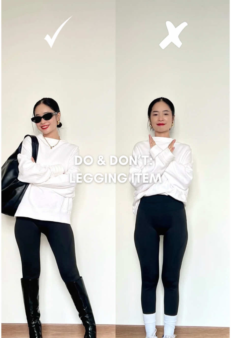 Quần Legging không chỉ mặc đi tập không thôi đâu, nếu biết cách mix match phù hợp thì tạo ra rất nhiều outfits thú vị nha.  #onegr #LYB  #casualchic #elegant  #chic #changisme #businesswomen #personalstyle #stylecoach #becomingher