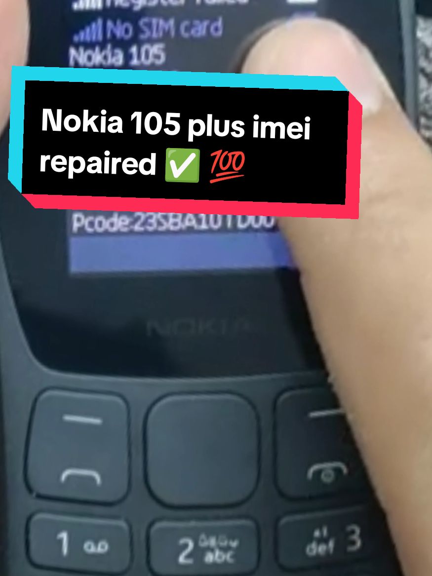 Replying to @oyyemote  Nokia 105 plus imei repaired ✅ 💯 #fyp 