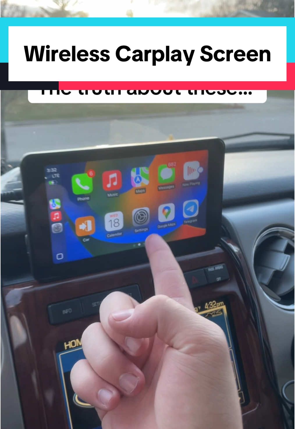 The best upgrade for any old car if you get the right one #applecarplay #carplay #carplayscreen #wirelesscarplay 