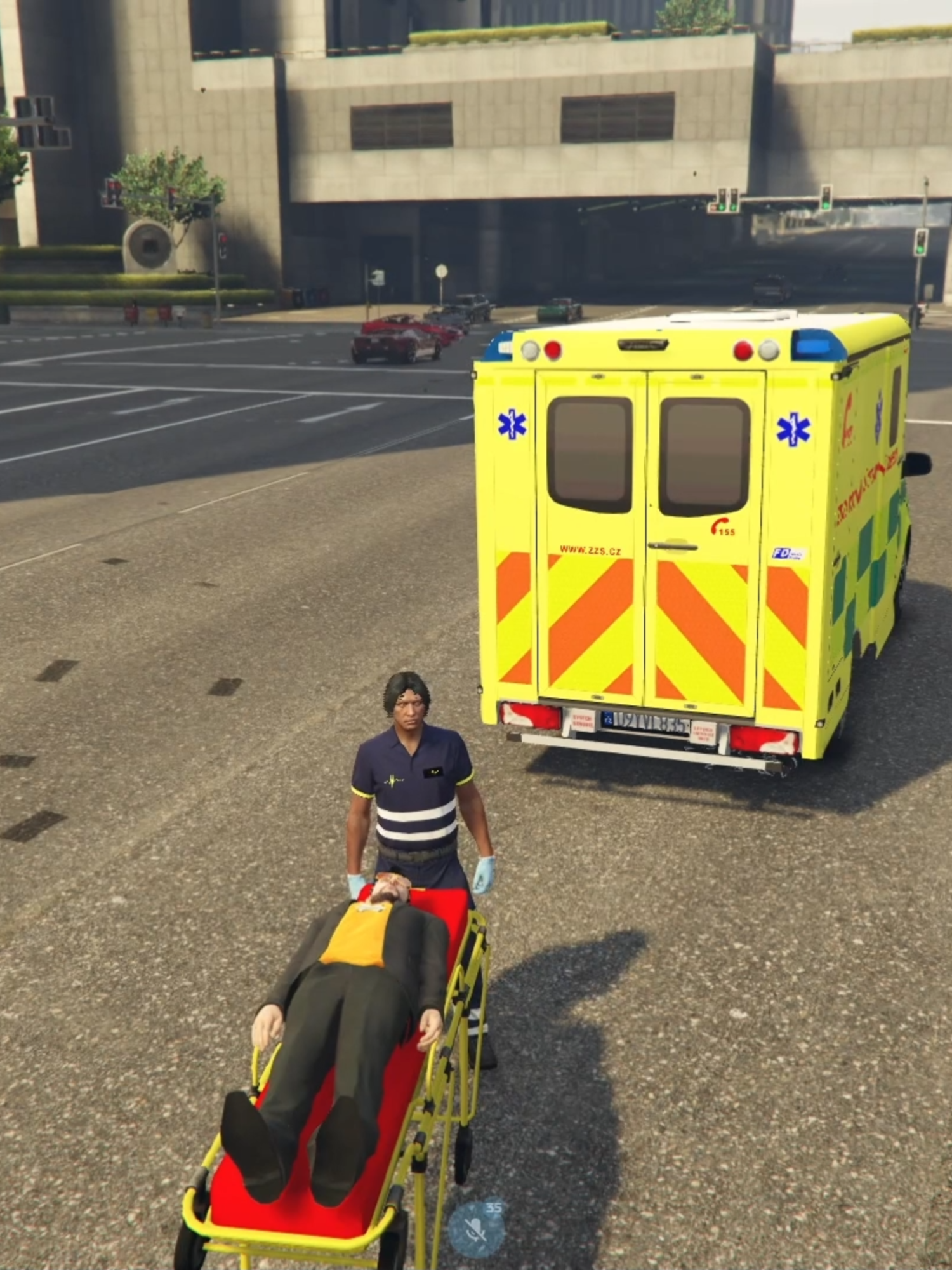 Ukázka naší zdravotnické záchranné služby! Discord najdeš v BIU!  #czechrp #czech #fivem #fivemroleplay #fivemrp #gtav #gta5rp #fyp
