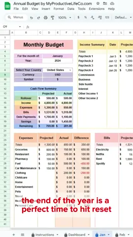 New year, new financial goals! This Annual and Monthly Budget spreadsheet helped me stay organized in 2024 and is my go-to for planning 2025. It’s perfect for tracking spending, saving, and seeing progress all year long. Link in bio! #NewYearPlanning #BudgetSpreadsheet #MoneyGoals #FinancialFreedom