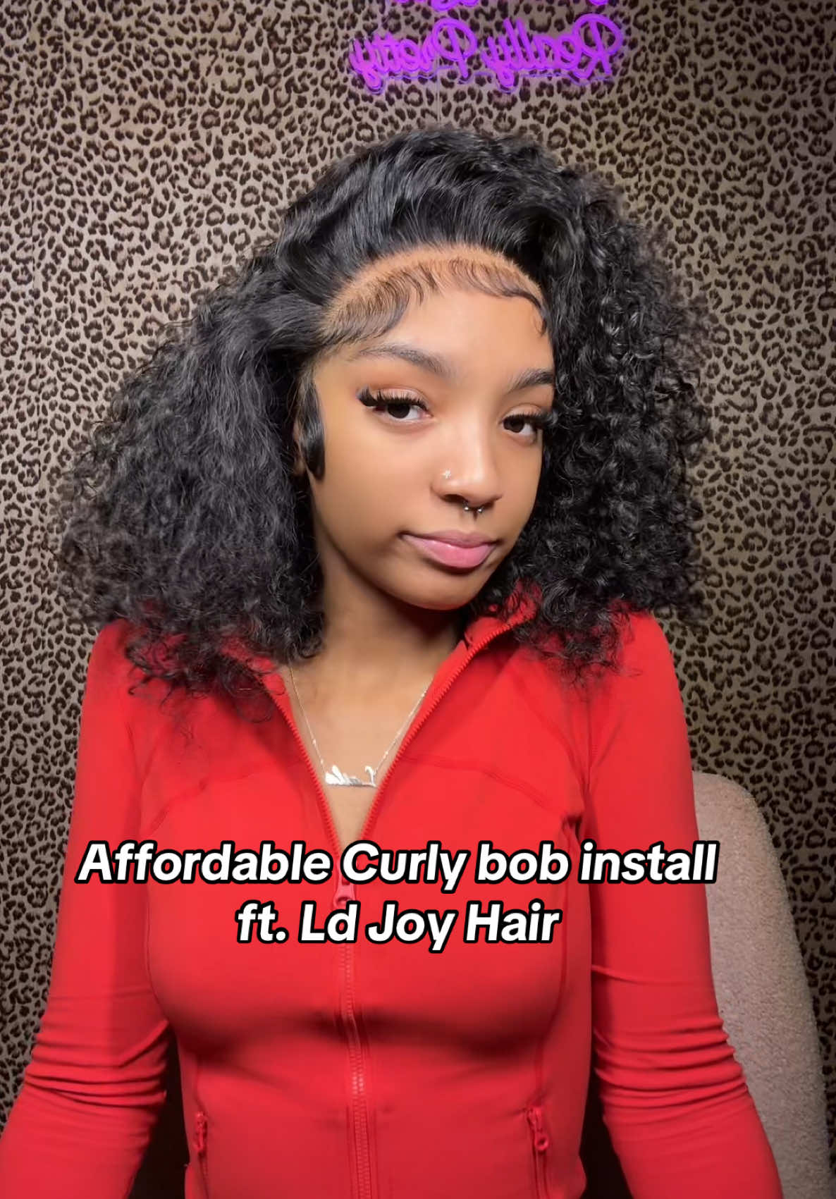 Hair from @Ldjoy Wigs 14 inch curly bob wig #affordablewigs #curlybobwig #curlybobhairstyle #fluffyedges 