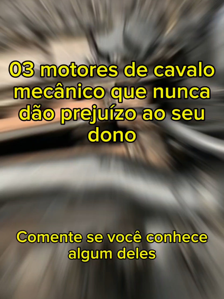 03 Motores de cavalo mecânico que nunca dão prejuízo ao seu dono