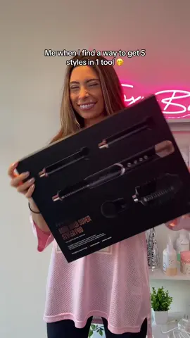 Too many hair tools? Save space and upgrade to a Super Styler Pro 🎀 You can style wet to dry with our dryer, blowout brush, hot round brush and auto-wrap curlers 🤩 #autowrap #hairroutine #hairtok #hairtools #multistyler 