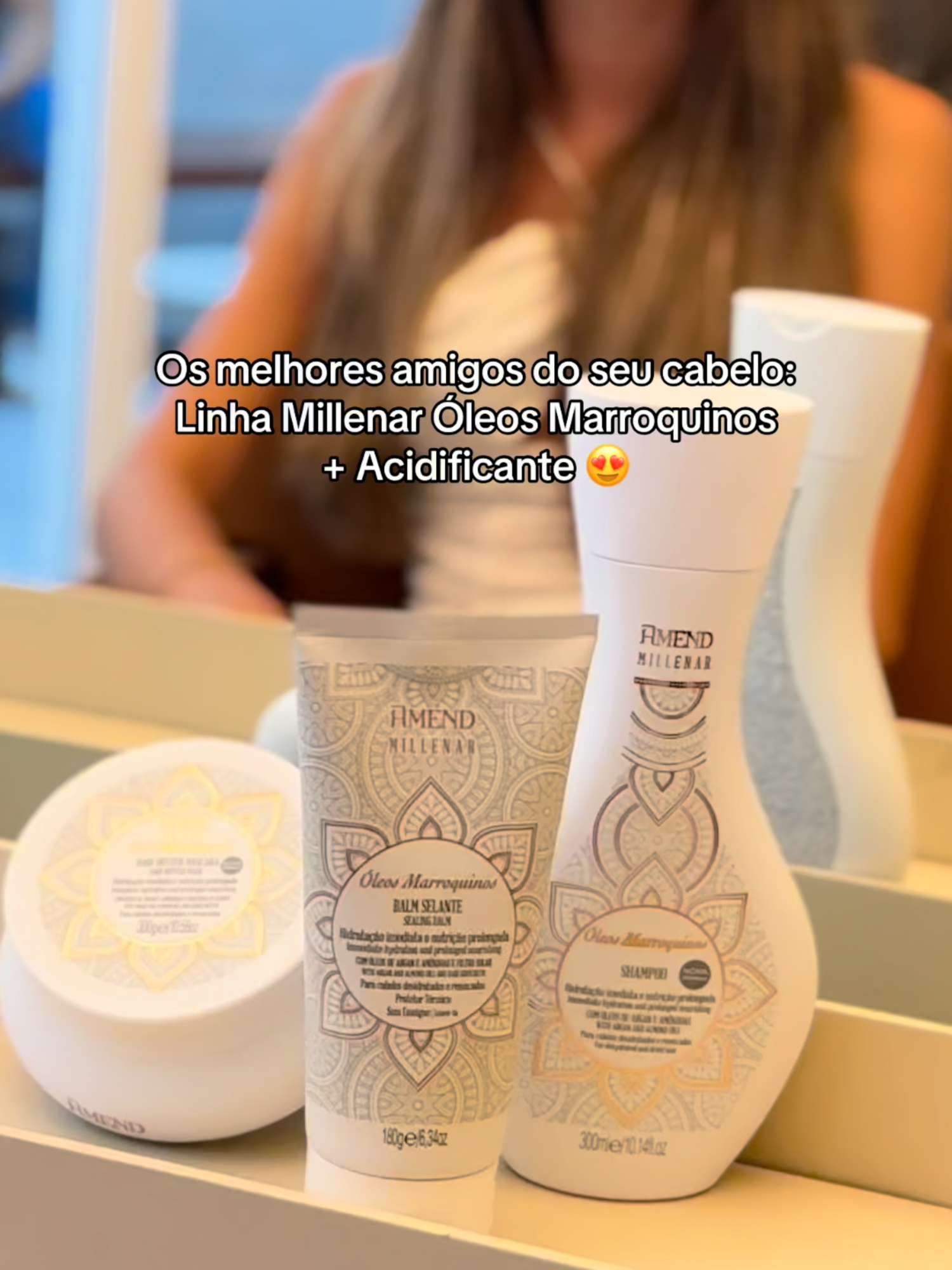 Os cabelos longos já têm sua dupla de melhores amigos para garantir saúde, força e beleza sempre: linha Amend Millenar Óleos Marroquinos e Amend Essencial Acidificante. Veja nossa dica para aplicação. #AmeiAmend #Amend #AmendMillenar #ABelezaInspira #AmendMillenarÓleosMarroquinos #ÓleosMarroquinos #CabelosNutridos #NutriçãoCapilar #AmendEssencial #AmendEssencialAcidificante #Acidificante