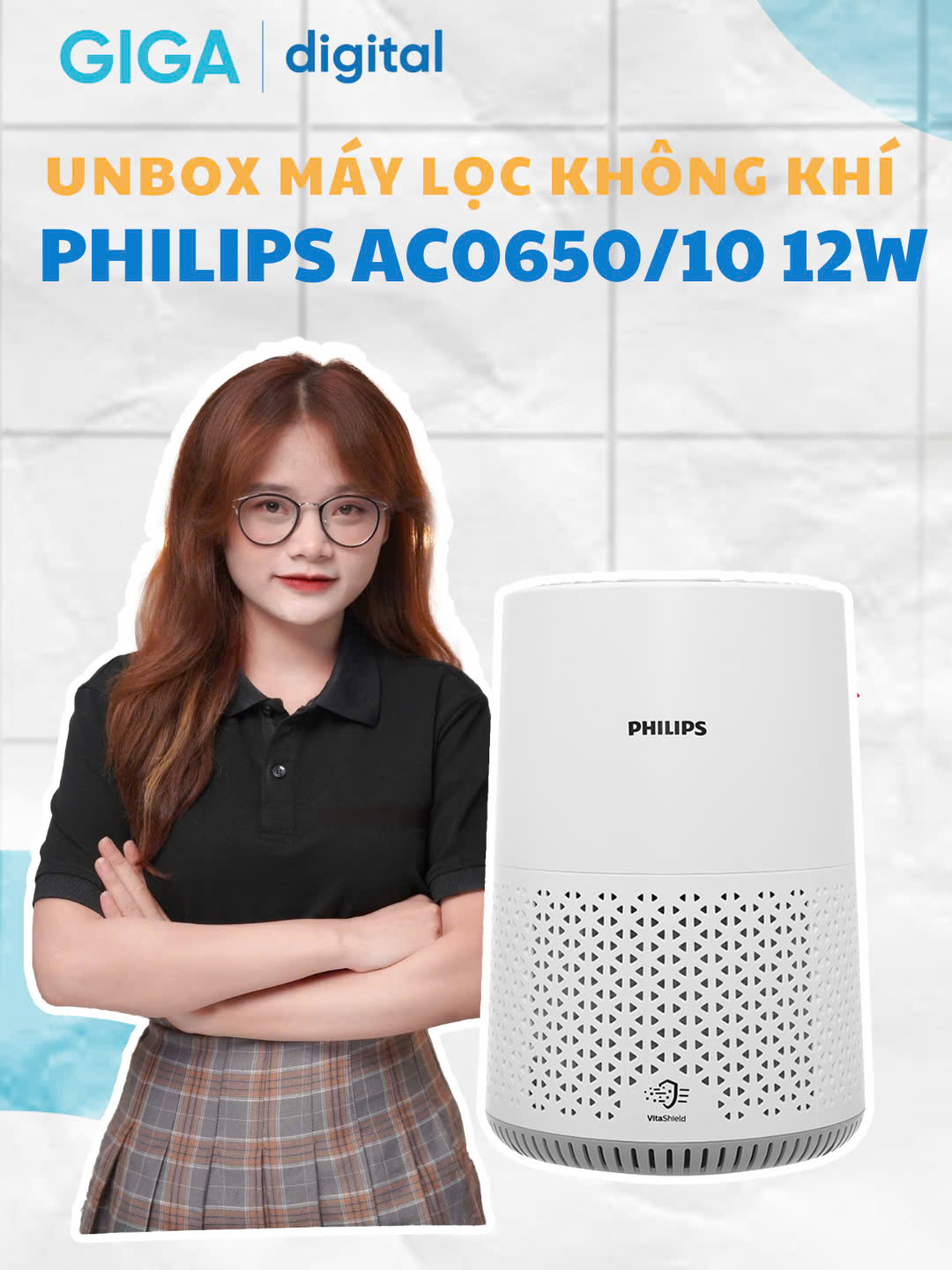 Unbox máy lọc không khí Philips AC0650/10 12W #philips #giga #hoplongecommerce #maylockhongkhi #xuhuongtiktok #unbox