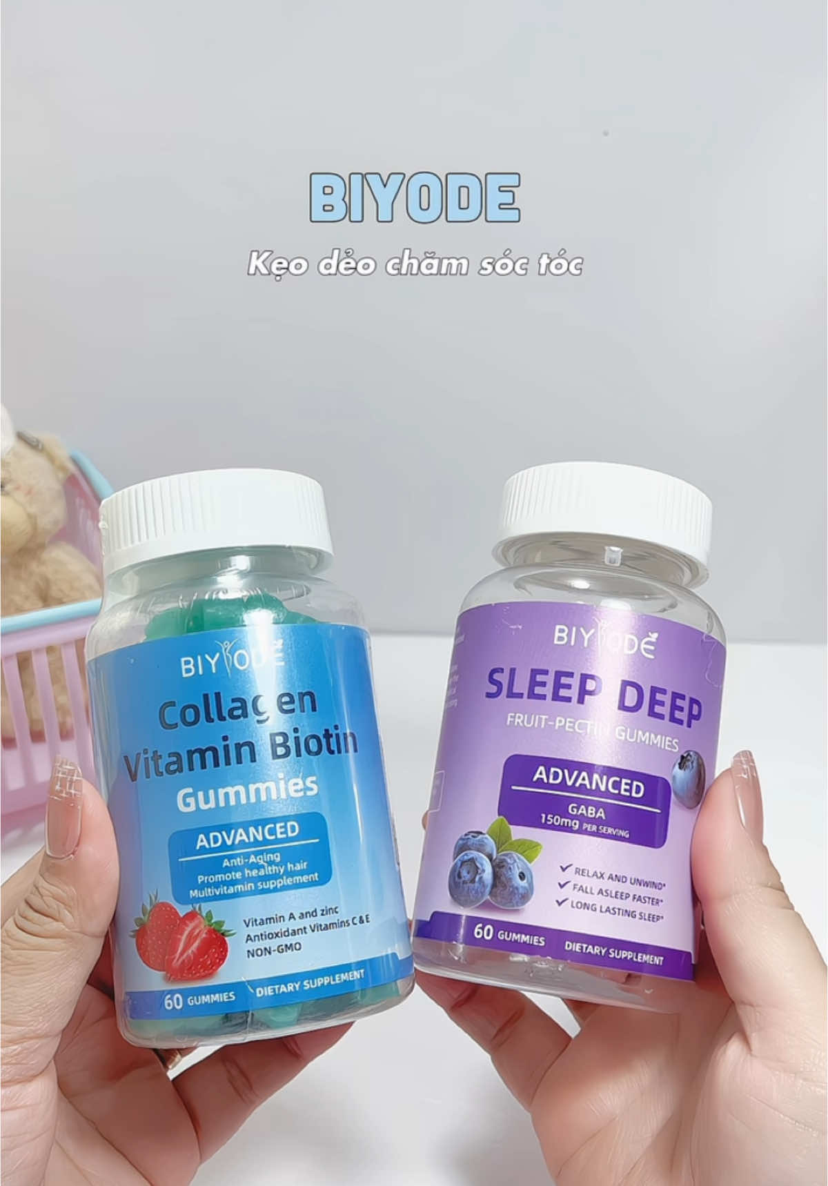 🍭Vừa được nhai kẹo lại còn tốt cho sức khoẻ nè 🍬🍬 #biyode #biyodecollagengummies #keodeochamsoctoc #hichureview #unboxing #reviewlamdep #xuhuong #fyp 