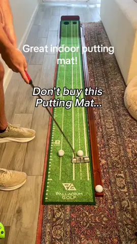 Via @Golf Vision 📺 This is a high quality indoor putting mat that’s fun to use and helps you get better! Need one for myself! #christmasgift #christmas #golf #golfgift #golftiktok #golftraining 
