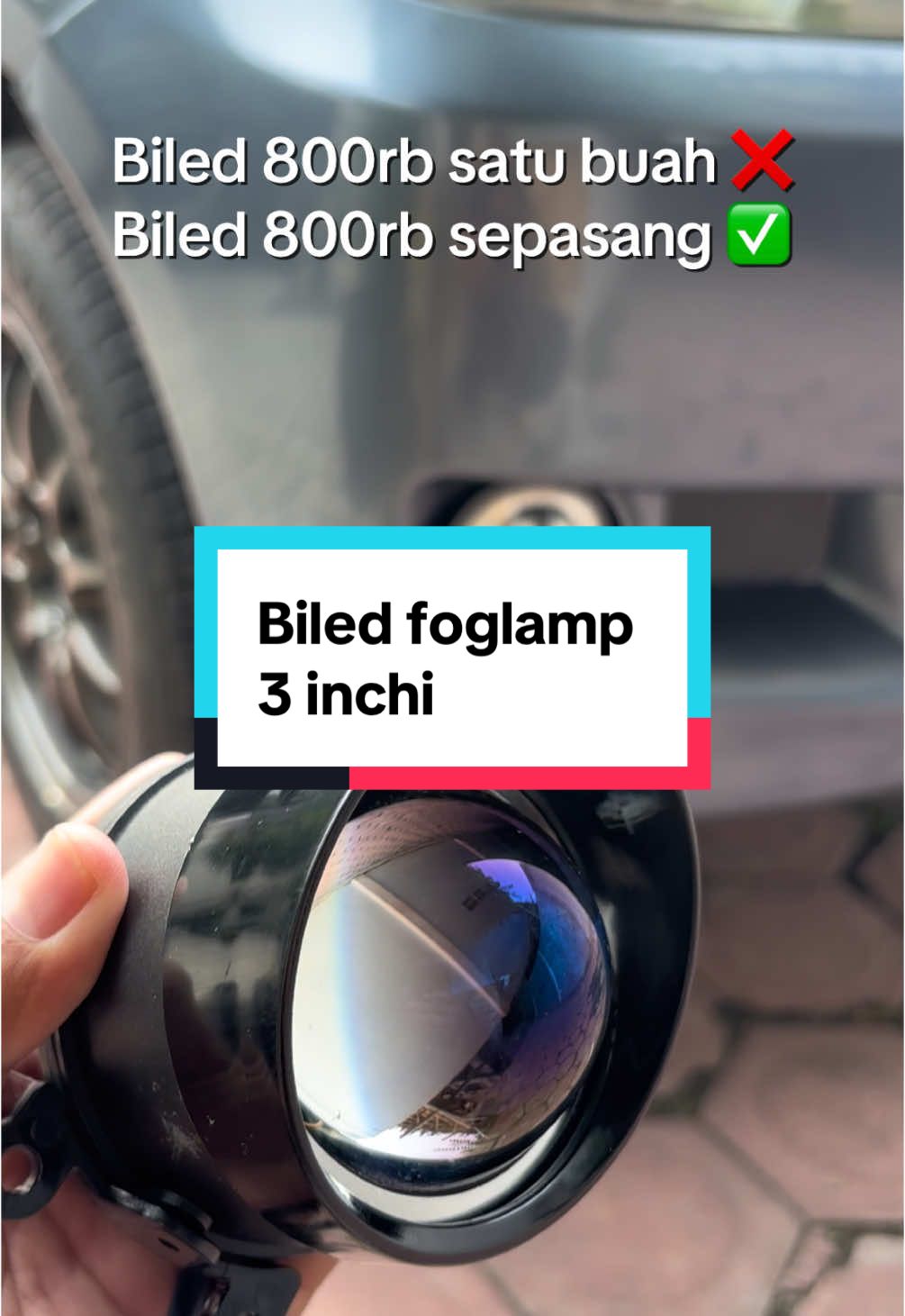 Biled foglamp 3 inchi 800rban sudah sepasang dan sudah bisa highbeam #biled #biledprojector #biledibright #ibright #lampumobil #lampufoglamp #aksesorismobil #xenia #biledxenia 