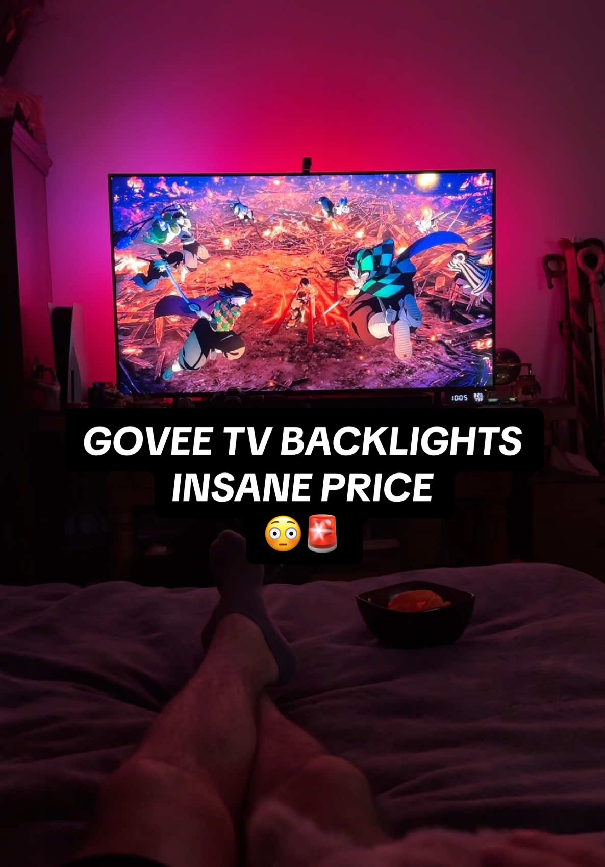 Don’t be the last one to get these govee tv backlights bc they’re running out of the most common tv sizes fast. If it’s still in stock for you, do NOT wait🚨  #tiktokmademebuyit #govee #goveetvbacklight #tvbacklights #tvlights #rgb #rgblights #backlights #atmospheric #anime #animeedit #giftideas #giftsforhim #giftsforher #giftsformom #giftsfordad #spotlightfinds #ttsdelight 