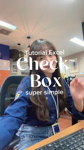 Replying to @isseng_kale part 1 bikin #checkbox di #excel 🤗 buat rumus ngitung nyaa tungguin di part 2 yaaa😋 #belajaronline #belajarexcel #excelpemula #tipsexcel #tutorialexcel #worklife #rekrutmen #backoffice 