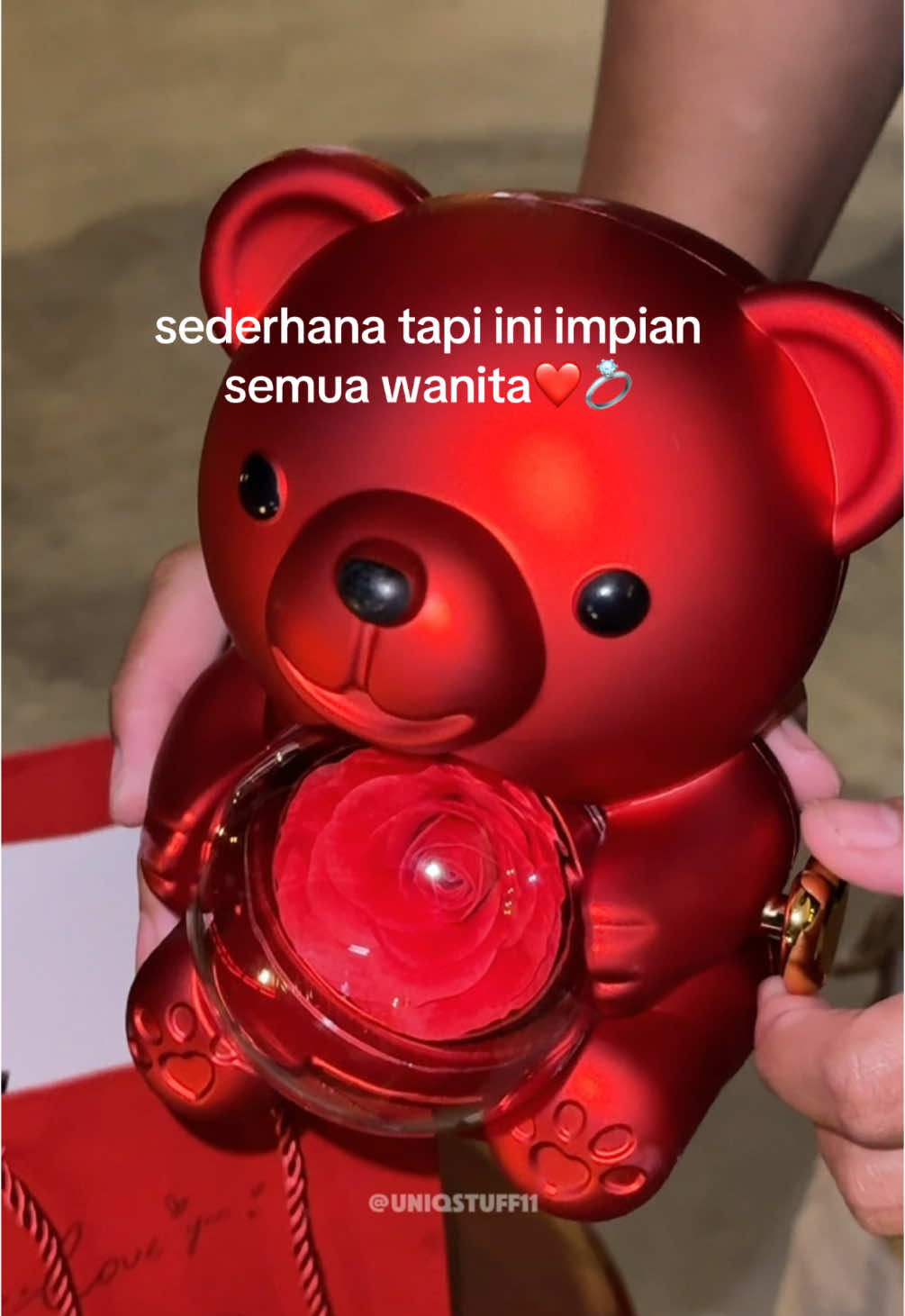 finally di beri kepatastian❤️💍#kadopacar #kotakcincinboneka #kotakcincin #kadovalentine #kadocewek 