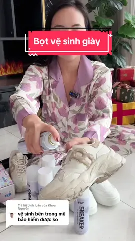 Trả lời @Khoa Nguyễn đc a nhé, chải sạch phơi khô là ok ạ #phsgr #xuhuong #botvesinhgiay 