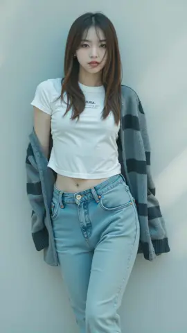 Cozy Denim Mood #denimstyle #winterlook #casualstyle #kfashion #layeredlook #koreanfashion #cardigan #dailylook #comfyoutfit #streetwear #OOTD #fashiondaily #simplestyle #denimootd #winterfashion 