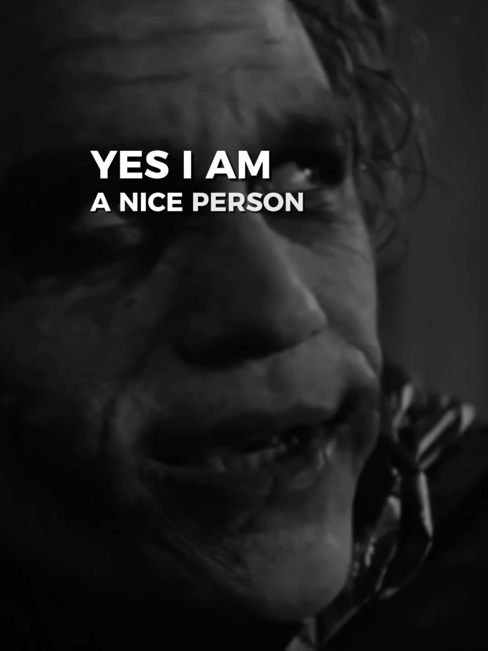 yes I am a nice person.. #joker #jokerquotes #lifelessons #realtalk #quotesthathitdifferent #inspirationalquotes 