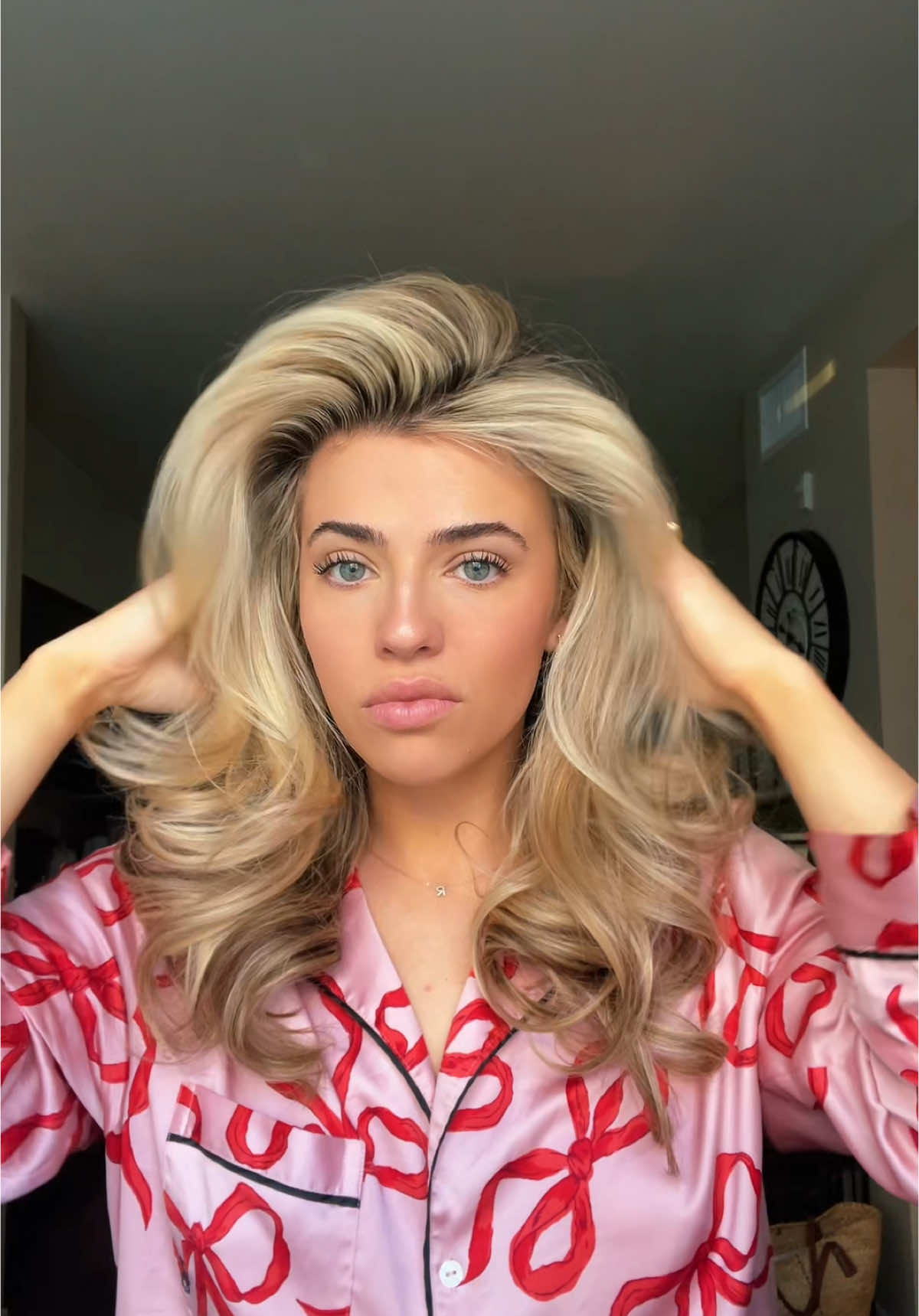 Heatless VS blowout achieved with the @ETERNAL MUSE x @Ashley West Volume curler! Needless to say, I’m obsessed! 🤩🪽✨📸 | pj set: @Victoria’s Secret 🎀#heatlesscurls #victoriassecret #blowout #hairtok #heatlesshair #heatlessblowout 