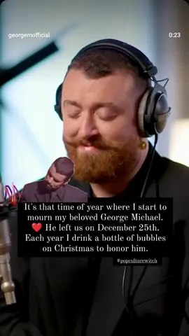 This is the time of year I start mourning George Michael. Every Christmas (the day he passed away). I watch videos of him and sip Champagne. Miss him! #georgemichael #wham #lastchristmas #singer #voice #samsmith #popculture #popculturewitch 