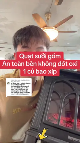Trả lời @Điện Tử Và Nhà Bếp 2024 #quạtsưởi gốm an toàn bền dễ sử dụng , chỉnh nhiệt gió dễ dàng bật tắt đèn sưởi thay đèn ngủ , có chân để giường sàn 1 củ bao xíp #vuaquat #xuhuong #quạtsưởi #fyp 