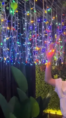 Fairy Icicle Lights 96/216 LED Outdoor Waterproof Christmas String Light Curtain Lights #tiktok #christmas #curtainlight #lights#2024#christmaslights
