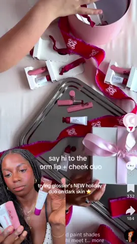 trying glossier’s STORM duo ⭐️ their ultra lip & a little bit of the blush, what do we think?!! #glossier #blackgirlmakeup 