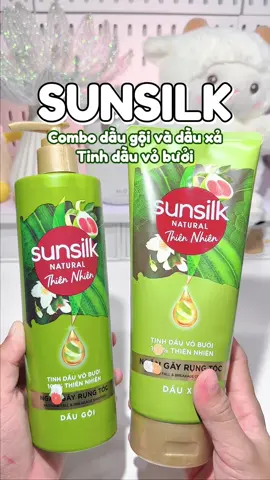 Combo dầu gội và dầu xả Sunsilk tinh dầu vỏ bưởi, hỗ trợ ngăn ngừa gãy rụng #sunsilk #daugoi #dauxa #daugoinguarungtoc #unilever #saleluongve 