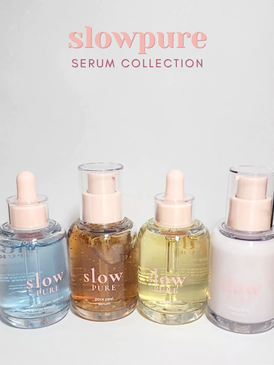 Slow down. Here's my little slowpure serum collection 🫶✨️ @slowpure_official @ohmybeloved_official   🔍 Can you guess what my current pick is? (clue: see the attached photo in my video)  🛍 YesStyle/Olive Young (Use Reward Code: JFSKIN24) (*pr) #jfskindiary #slowpure #slowaging #slowliving #koreanskincare #YouAreAgingSlow #kbeauty #serum #skincareroutine #skintok 