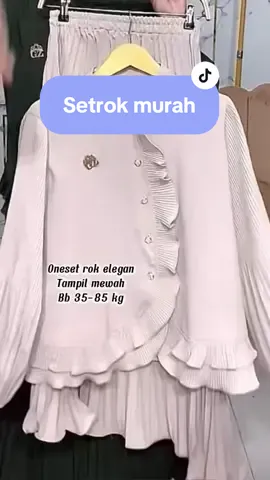 Setelan rok VIOLIN by gwenza #onesetrok #setrokplisket #onesetmurah #bajumurah #fyp 