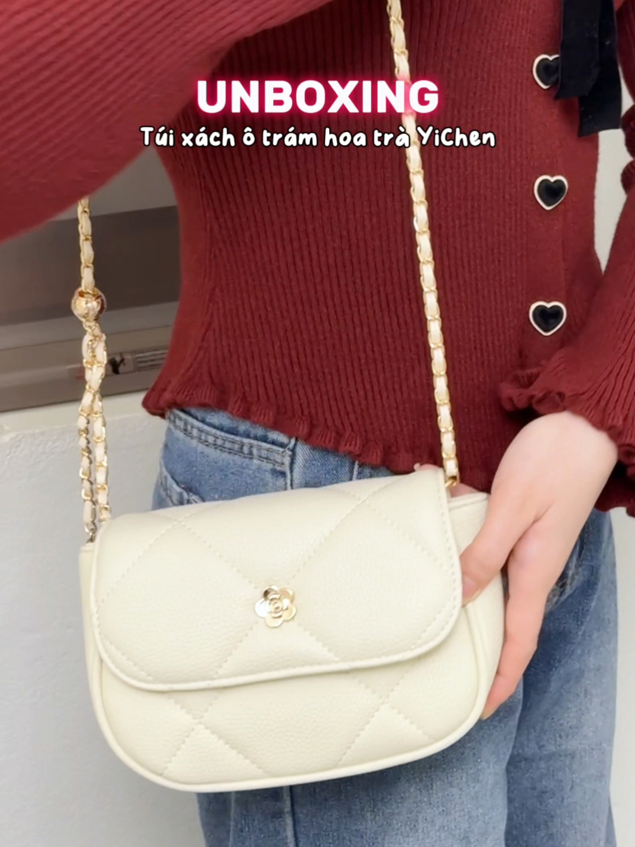 Gợi ý thêm 1 chiếc túi vừa xinh vừa sang để diện khi đi chơi Tết nha các nàng 💋💋 #unboxing #review #thoitrangnu #tuixachnu #yichen 