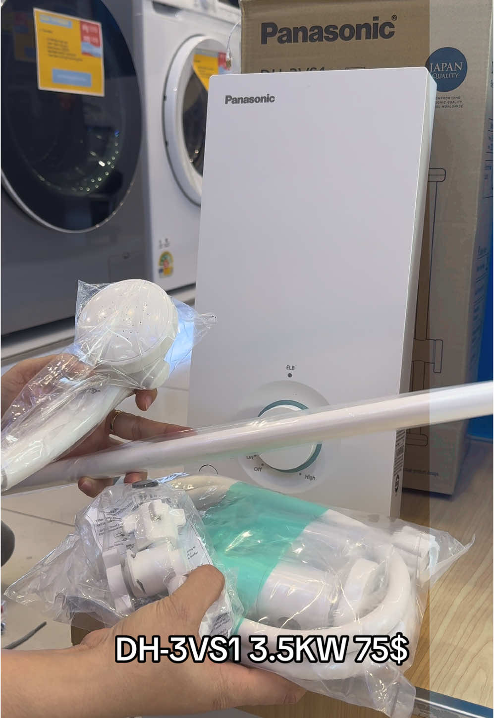DH-3VS1 3.5KW 75$  #panasonic #homeshower #nikasensok #fypシ゚viral #video #heater #trending 