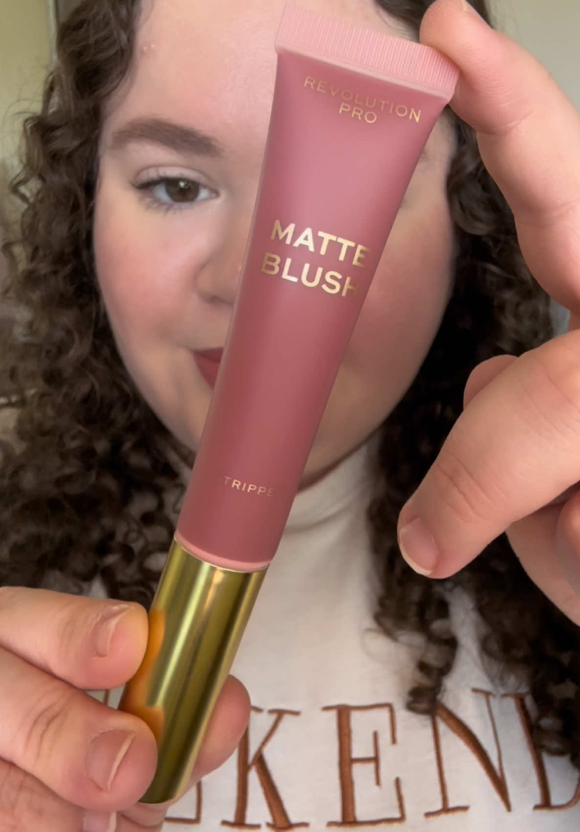 The prettiest affordable matte blush from @Revolution Pro 💖 - Iconic Matte Cream Blush Wand - Stripped Pink #revolutionpro #makeuprevolution #matteblush #blush #affordablemakeup #priceline #pinkblush #makeuphacks #fyp 