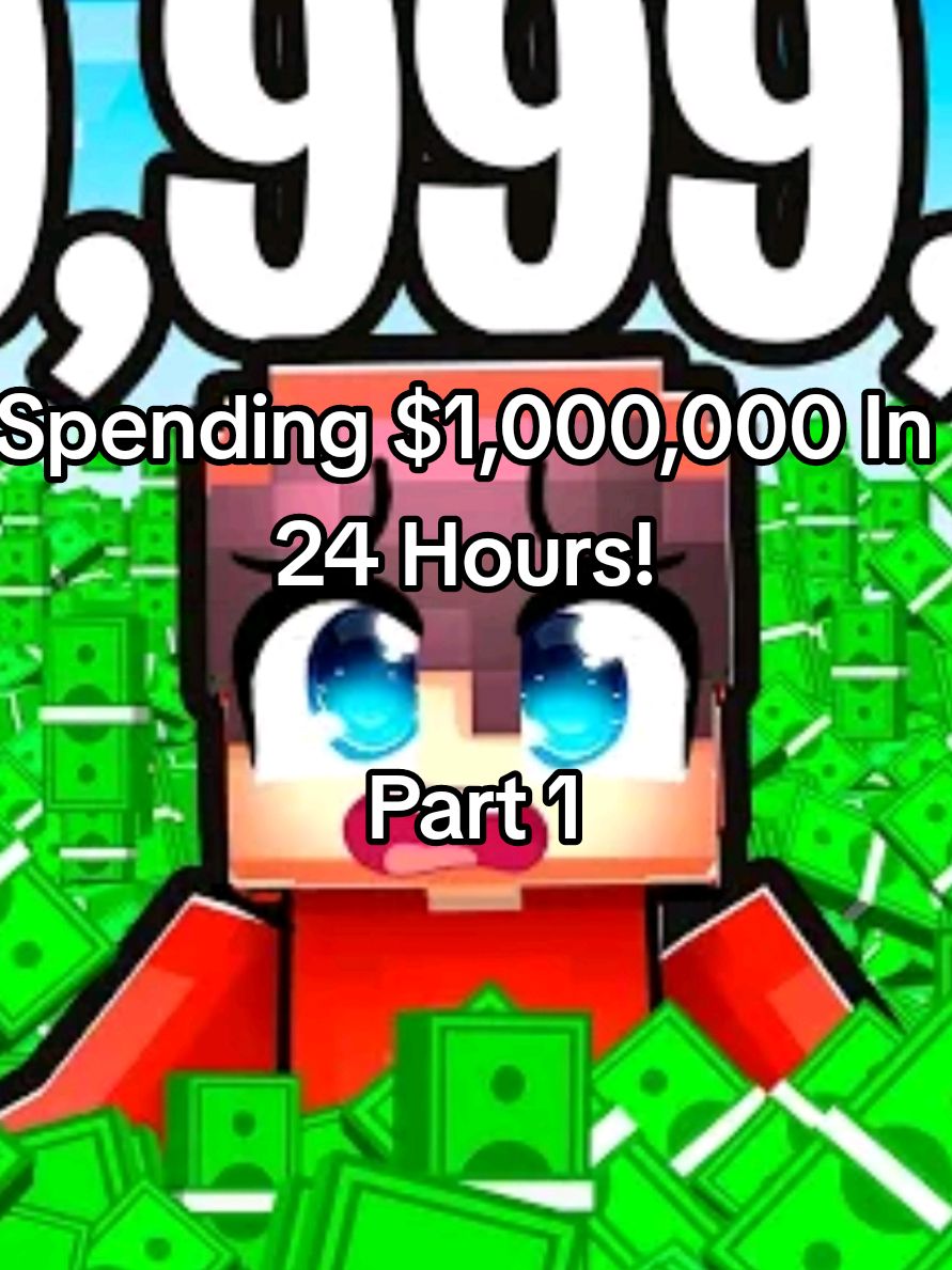 Spending $1,000,000 In 24 Hours!  ( Part 1/5 )  ( Credit: Cash ) #cash#nico#Minecraft#roleplay#fyp 