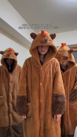 #capybara #matchingoutfits #fukuokajapan #japan #winterseason 