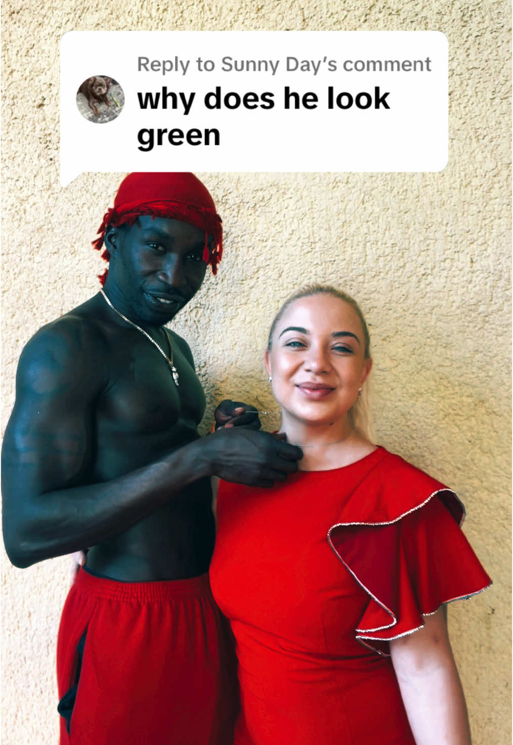 Replying to @Sunny Day does anybody see any green? #kristinaandsam#couplecomedy#couplegoals#couplevideo#Relationship