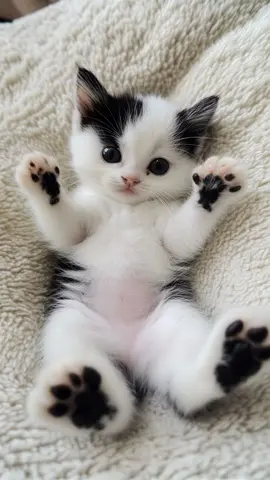 Extra cute tiny black and white kitty 🖤🤍🤗 Want some hugs?🤗🙏🏼🥰 #kitten #kittens #kittensoftiktok #catsoftiktok #cutecat #ai #catlovers #catlover #trendingvideo #viralvideos #PetsOfTikTok #cuteanimals #recommendations 