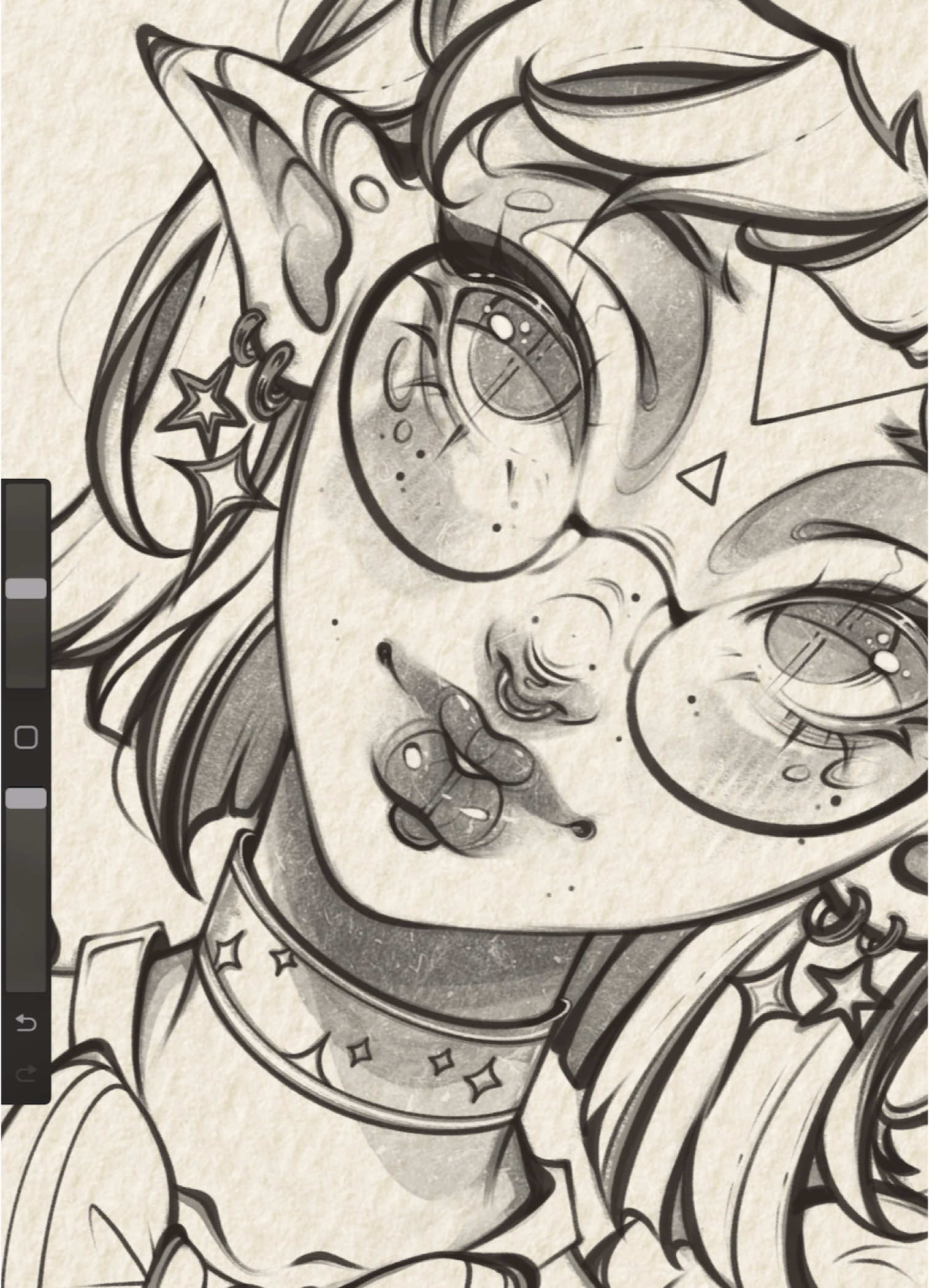 Dive into line art with me🖤  Tutorials and Brushes on my Patreon: Elizmillart  ~ Download Brushes and Textures on my site in bio ✨ #digitalart #art #artist #procreatebrushes 