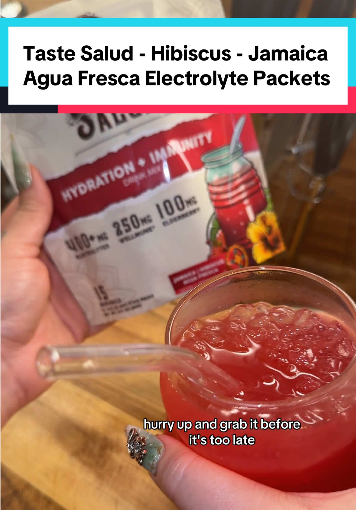 it’s SOO GOOD & this is TASTE SALUD’S BIGGEST SALE OF THE YEAR! 😩🤌 RUN!! 22% OFF!! 🌺  @Taste Salud #electrolytes #drink #hydration #aguafresca #tastesalud #tastesaludreview #immuneboost #fyp #jamaicahibiscusaguafresca #electrolytedrink #wellmune #fypシ゚viral #electrolytepowder #CapCut #tastesaludjamaica #tiktokshop #treasurefinds #ttshop #holidayhaul #spotlightfinds #mademyyear #viral  #TikTokShopHolidayHaul #yearendsale #ttsdelightnow #newyearnewaura #TikTokShopCreatorPicks   #tiktokshopyearendsale Salud 2-in-1 Hydration Packets + Immunity Electrolytes Powder, Hibiscus - Jamaica Agua Fresca Drink Mix, Elderberry, Dairy & Soy Free, Non-GMO, Gluten Free, Vegan, Low Calorie, 1g Sugar (15 Servings)