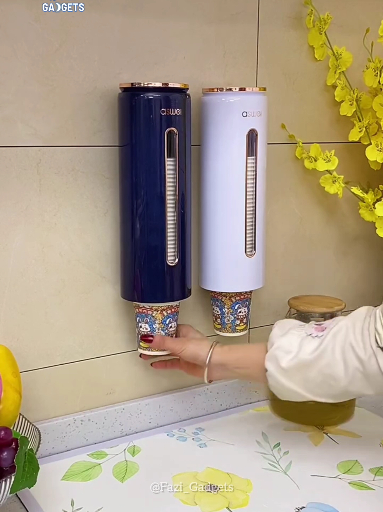 Disposable Cup Dispenser Purchase Link in bio #fyp #viral #amazongadgets #viral_video #besthomeitems #foryoupage #gooditems #foryou 