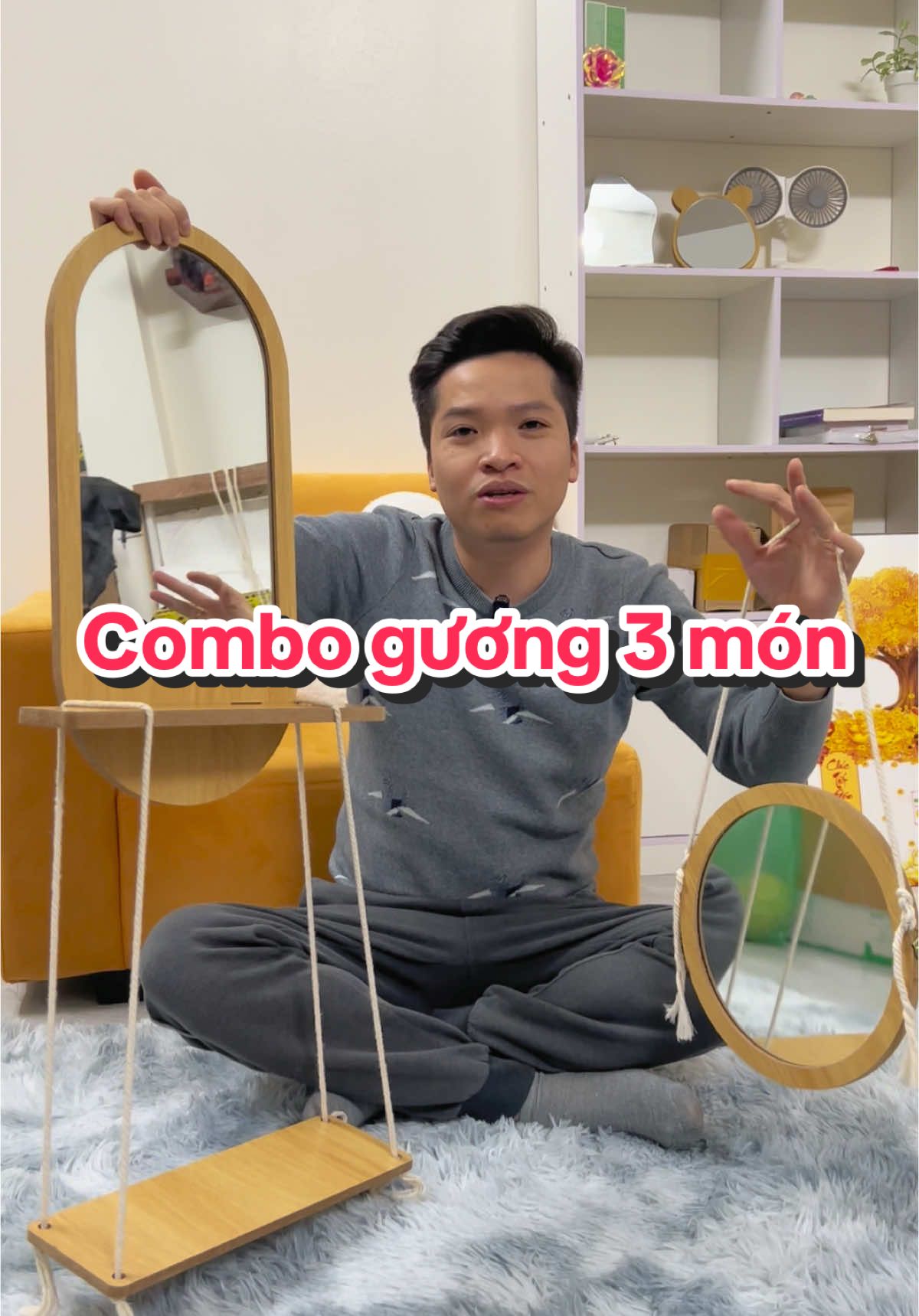 Trả lời @cậu tiến mua gương có kệ tặng 2 món chỉ hơn 100k #guongtreotuongcoke #guongtreotuongtrangtri #guongtreotuong #phungthucdung 