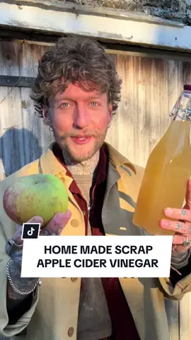 Homemade Apple Cider Vinegar 🍎 I use apple cider vinegar in so many ways, it has to be one of my favourite ingredients to use as a base for many of my home remedies, and it is actually really easy to make. 😊👍 As with other fermented foods, it’s loaded with probiotics, supporting digestion and helping to balance gut health too! 🌱 I often make mine using fallen and bruised apples from the orchard, or just any apple cores or scraps to prevent waste. ♻️🍏 If using whole apples I just roughly cut them into chunks, and then add unrefined cane sugar, the chopped apples, filtered water and a small amount of previously made apple cider vinegar to ensure proper fermentation (although not necessary, just recommended). I then pop in something to keep the apples submerged, cover with something breathable such as cotton and then store at room temperature to ferment.  I stir it often and ensure the apple pieces are always submerged.  And After around a week I strain out the apple pieces, compost them and leave the liquid to sit for another 3-6 weeks to allow the bacteria to convert the alcohol and sugar to acetic acid.  I then use the apple cider vinegar to make things such as my potent fire cider! 🍎🔥 Ingredients chopped apple chunks, or apple scraps such as the cores and skins. Use enough to fill half of the particular jar.  1 tbsp sugar, per 1 cup filtered water or around 1 cup sugar, per 1 gallon of filtered water.  I then add half a cup of apple cider vinegar to ensure a good fermentation, but this is not necessary, just recommended.  So how do you use your apple cider vinegar? 😊 #applecidervinegar #fermentation #growyourownfood #sustainableliving #recipes 
