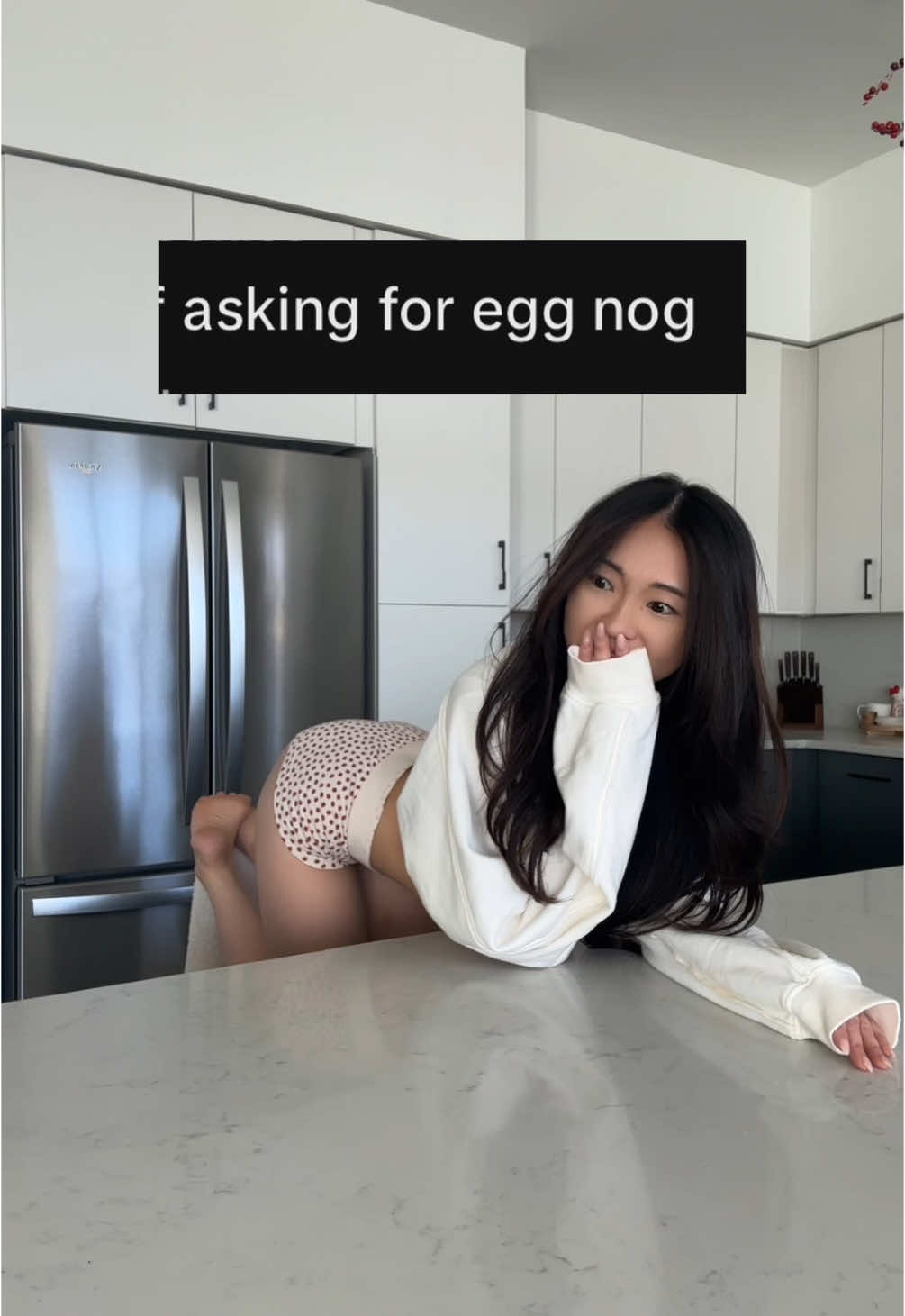 you guys think santa can fix me 😀? #100drinks #eggnog #100drinksgirl 