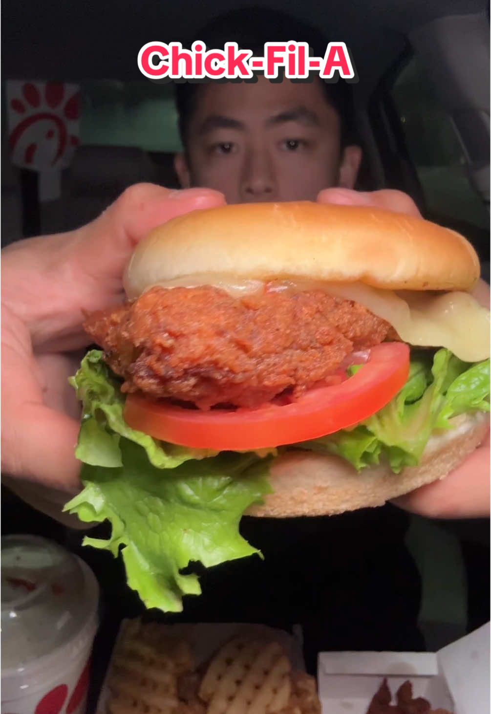 Chick-Fil-A hits different on Sunday 🔥 #food #Foodie #foodreview #chickfila #chicken #sandwich #mukbang #asmr #tastetest #fyp #fastfood #eating 