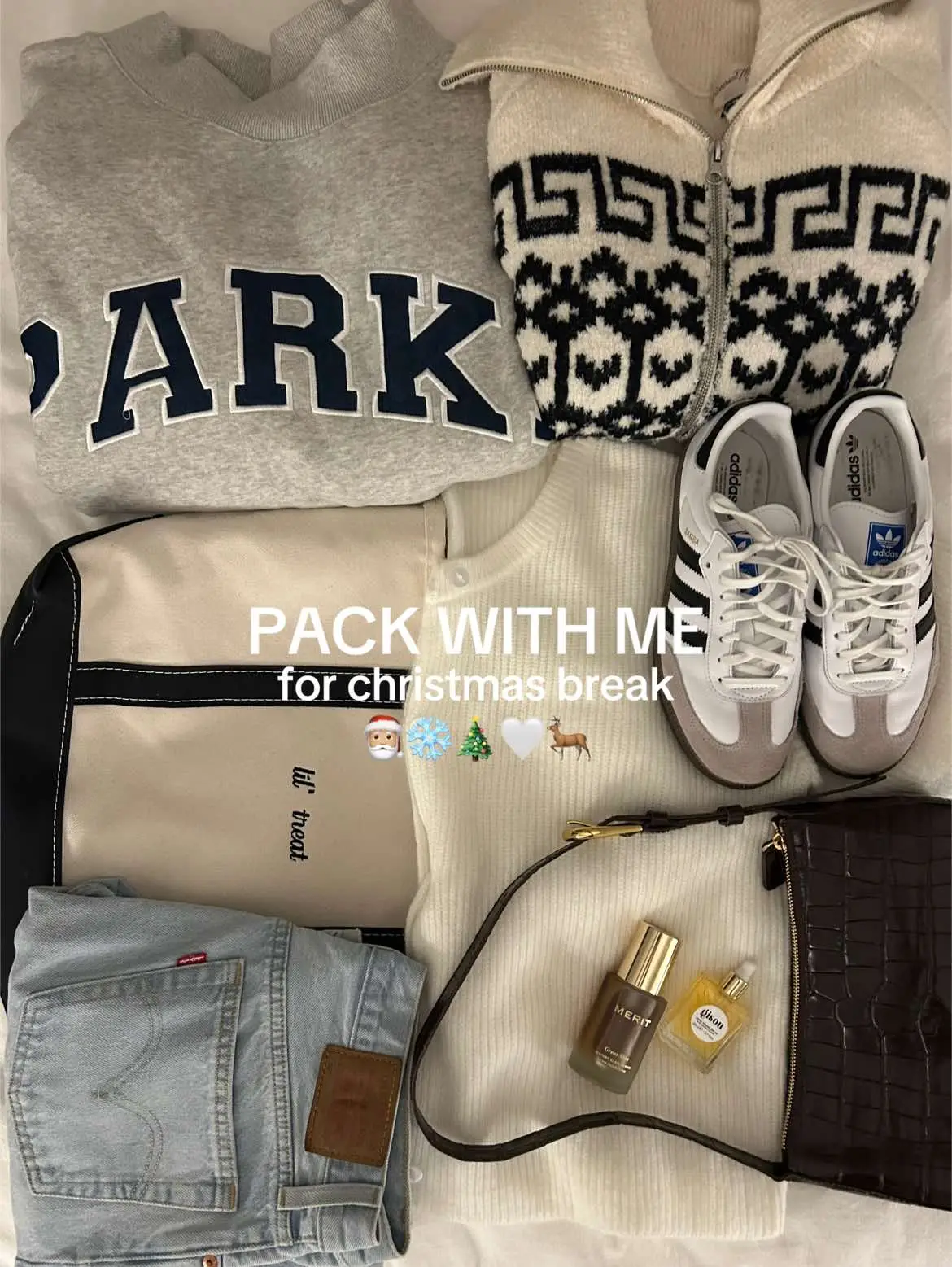 Everything I’m packing for christmas break with my fam + beach vacay with my in-laws after!! Merry christmas cuties 🥹🥹🥹🥹❤️!!!  @chelsea parke @CRZ YOGA @The Ordinary @Youth To The People @Gisou @ELEMIS @MERIT Beauty @Rare Beauty @Dove Beauty & Personal Care @Summer Fridays  #packwithme #packing #christmaspacking #packwithmeforchristmasbreak #christmasbreak #holidaybreak #christmasoutfit #OOTD #pack 
