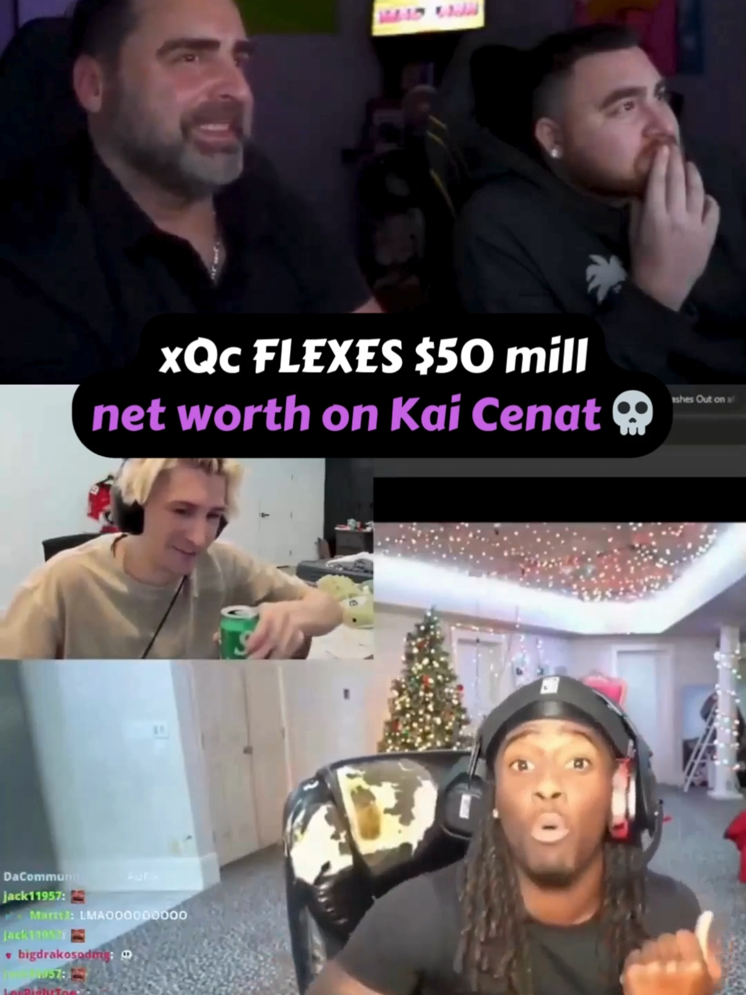 xQc flexed his net worth on Kai Cenat 💀 #lospollostv #lospollostvclips #xqc #kaicenatclips #streamerclip