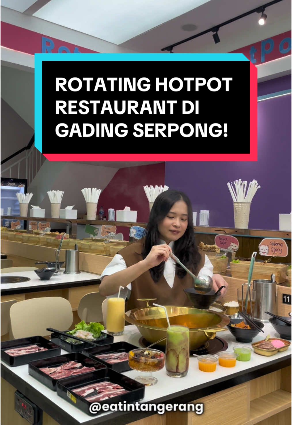 ROTATING HOTPOT DI GADING SERPONG! NO PORK NO LARD! #kulinergadingserpong #kulinertangerang #rotatinghotpot 