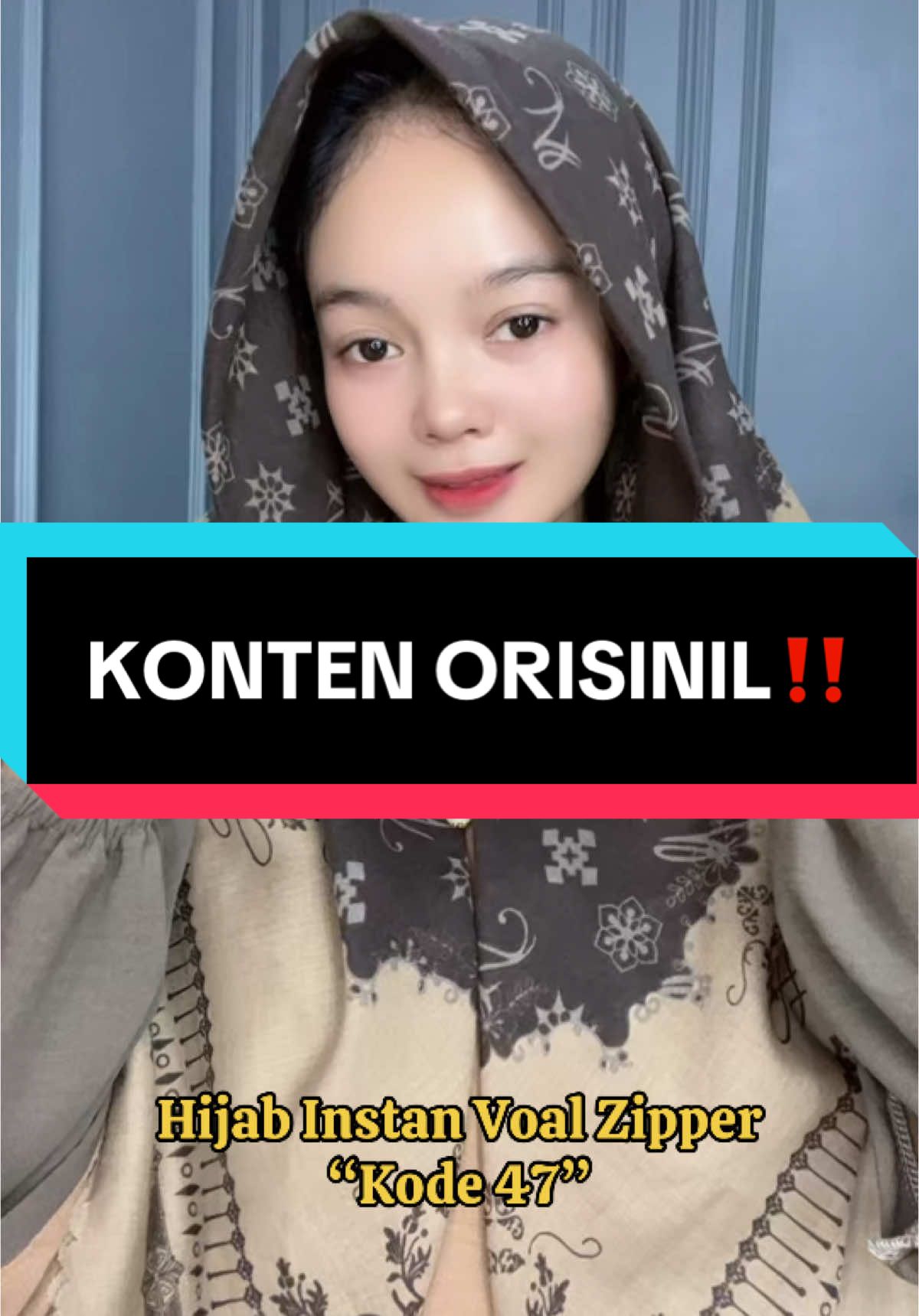 Hijab Instan Voal Motif Zipper Kode 47 ✨👇🏻🥰