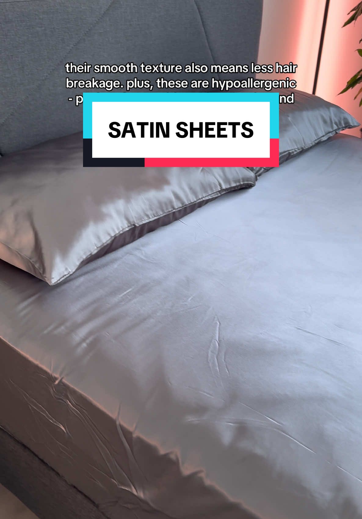 Satin sheets are the only way to go. These ones are on sale! #satin #satinsheets #satinpillowcase ##bedsheets #sheets #bedroomfinds #acne #hypoallergenic 