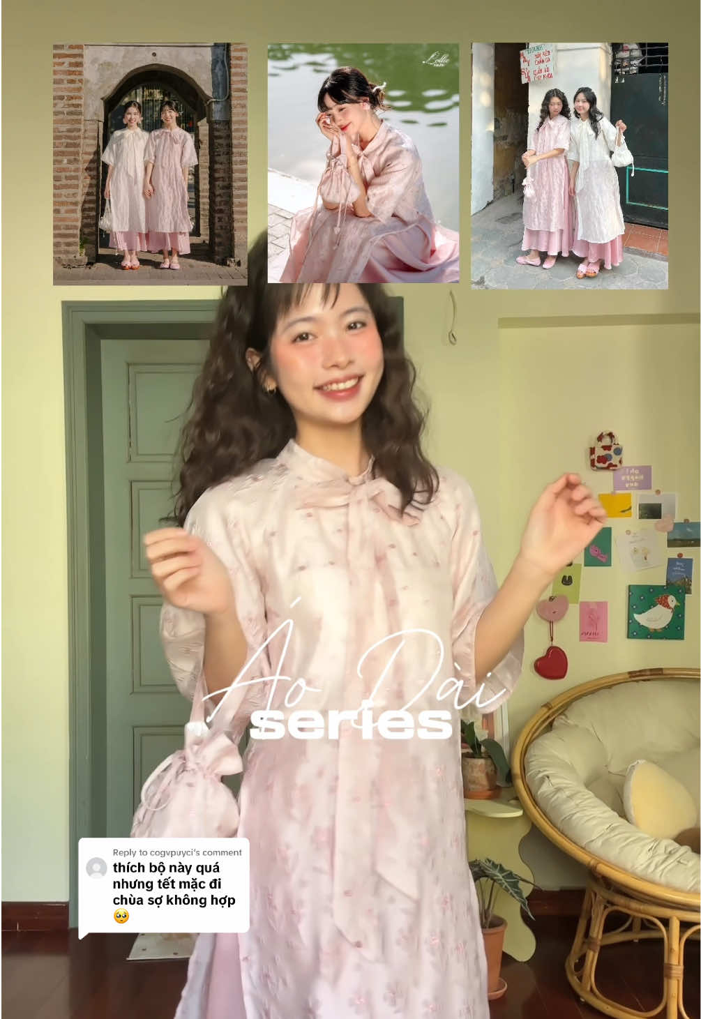 Replying to @cogvpuyci @Lollie Studio bác nào tìm kín đáo dưỡng thê thì nhào zô🌷💕#aodai #aodailollie 